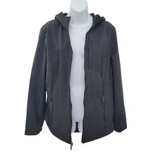 Nautica Black Zip Up Hoodie Jacket Size: M